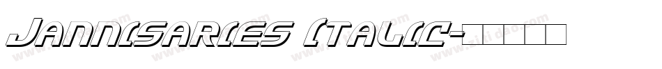 Jannisaries Italic字体转换